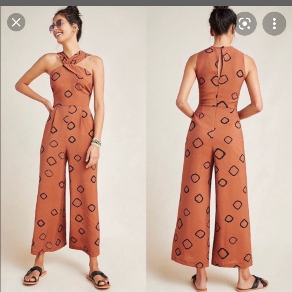 Anthropologie Eva Franco halter jumpsuit size 2